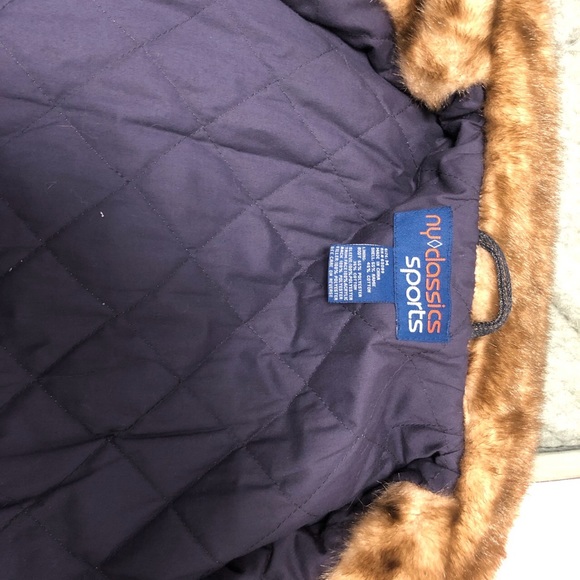 AUTHENTIC 90s denim faux fur trim jacket!! - Picture 3 of 4